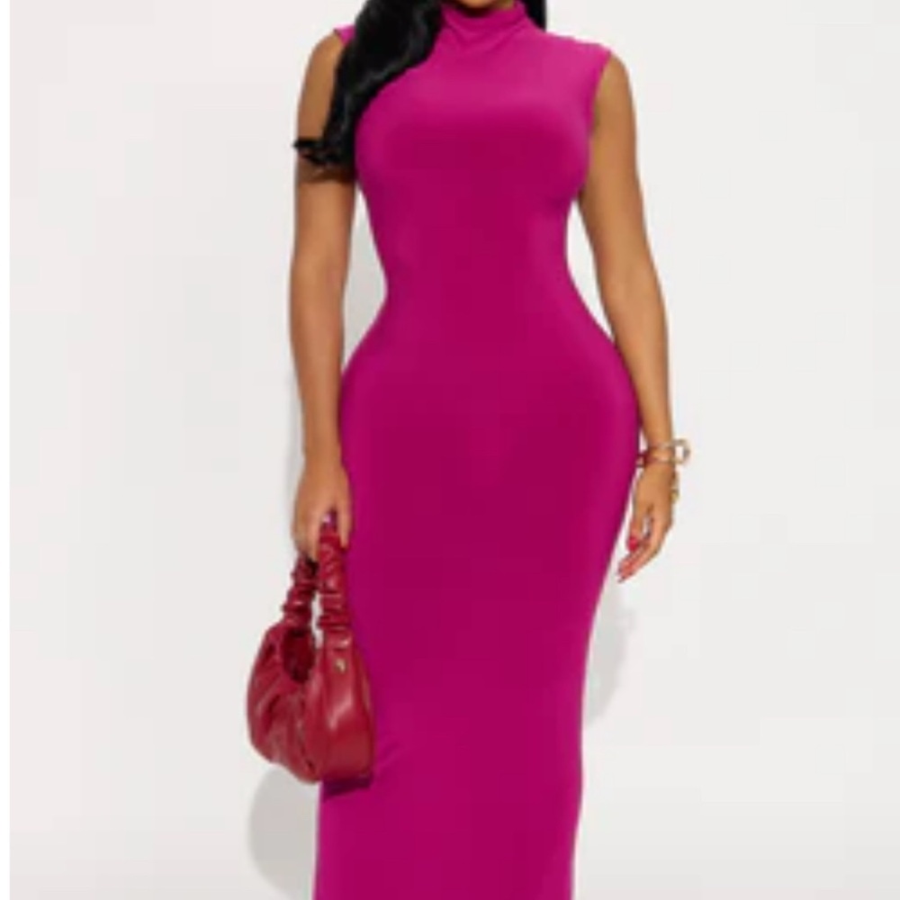 Magenta Evening Maxi Dress